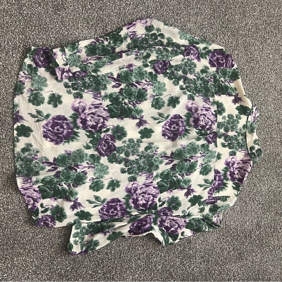 Sézane Ann Shirt - Maxi purple flowers - Silk - Picture 8 of 8